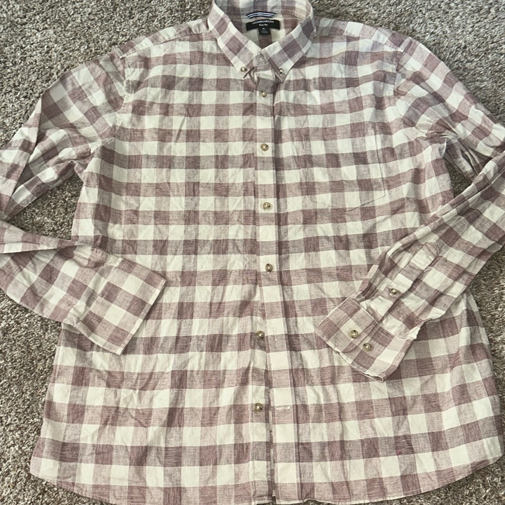 Nordstrom Men’s Trim Fit Long Sleeve Button Down Shirt Sz XL